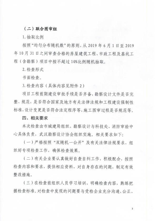 市城建局关于开展2019年下半年双随机一公开勘察设计执法检查的通知