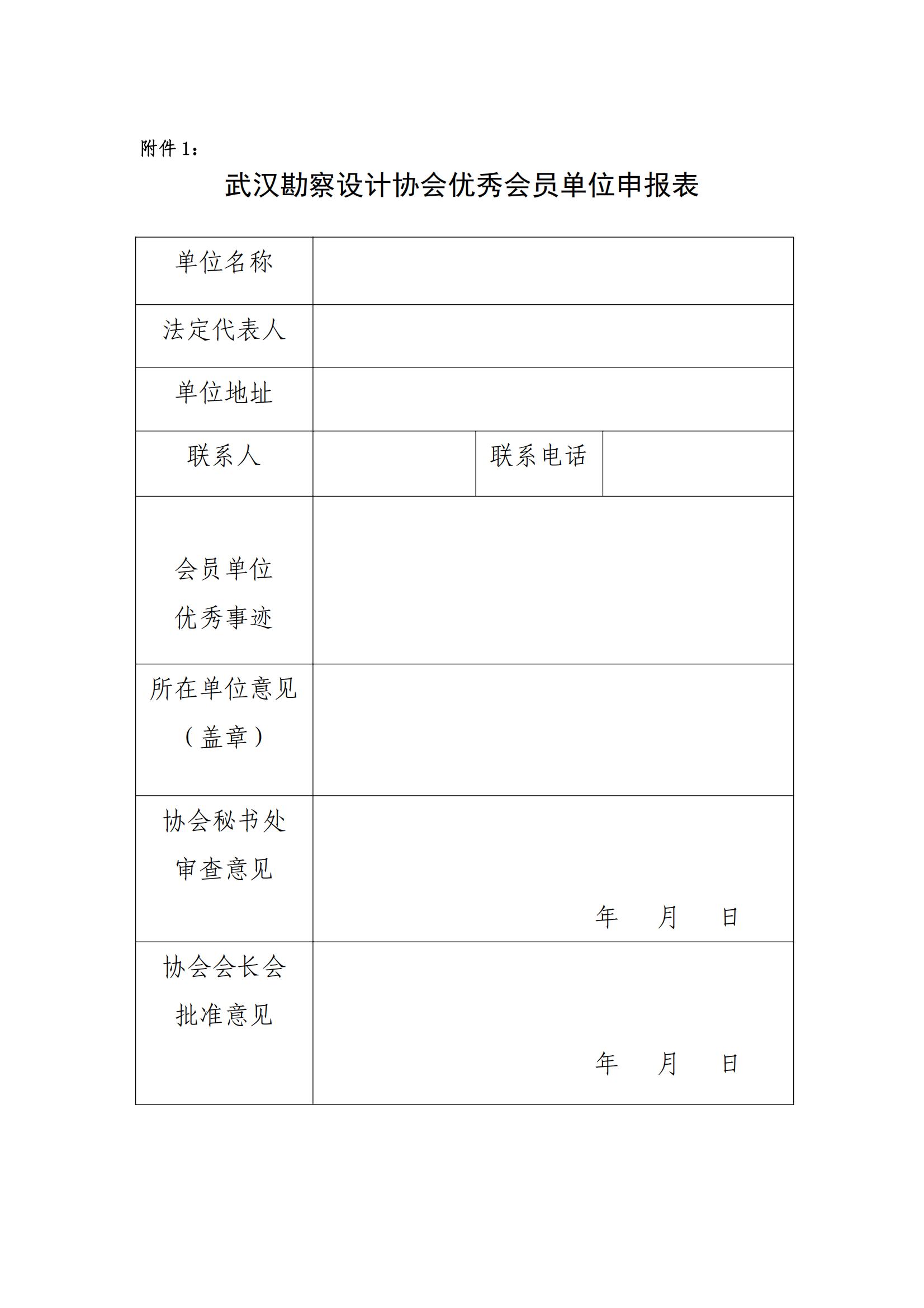 武汉勘察设计协会关于评选2020-2022年度优秀会员单位、优秀联络员的通知