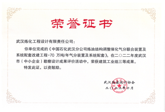 【展会员风采 树行业标杆】 武汉勘察设计协会2020-2022年度优秀会员单位(第七期)|武汉炼化工程设计有限责任公司